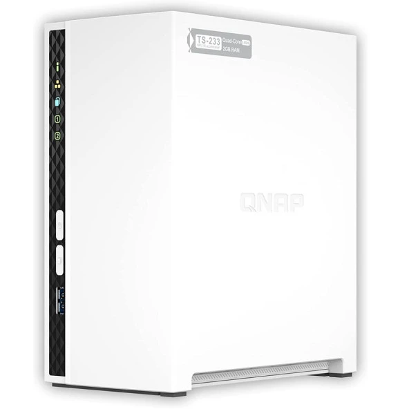 QNAP TS-233-2GB ARM QC 2 GB RAM- 2-diskli Nas Server (Disksiz) - 1