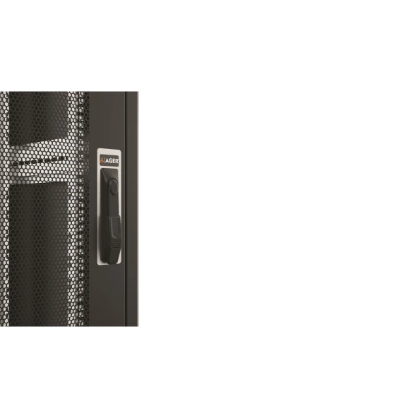 AGER 32U 600x800mm Dikili Tip Siyah Kabinet Vega AG-VB32U6080S1 Cam Kapak - Resim 4