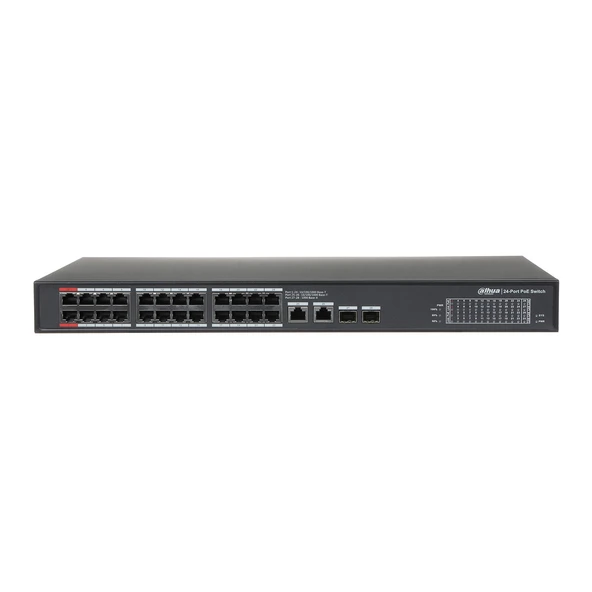 DAHUA 24port 360w FULL PoE PFS3228-24GT-360-V2 GIGABIT 2X SFP Yönetilemez Switch ürün görseli