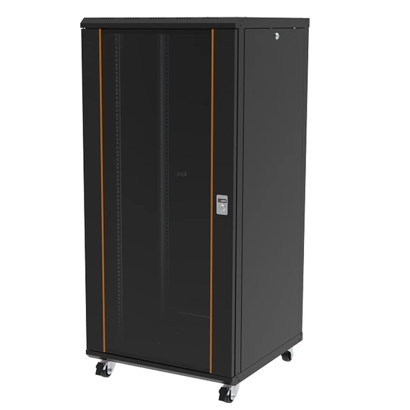 AGER 26U 600x600mm Dikili Tip Siyah Kabinet Agena AG-AN26U6060S1-CFAA-A-M1 Cam Kapak ürün görseli