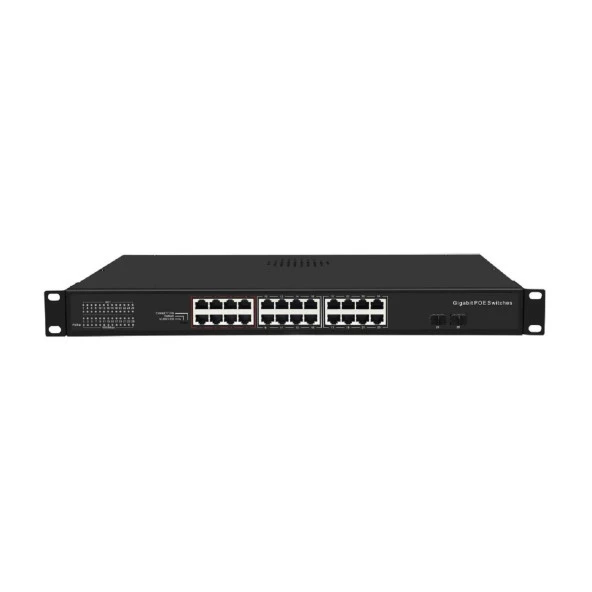 ODS 24port 300w FULL PoE 08ODS-24GP2U2S-300S Gigabit 2xUPLINK GIGABİT-2xSFP GIGABIT Yönetilemez Switch ürün görseli