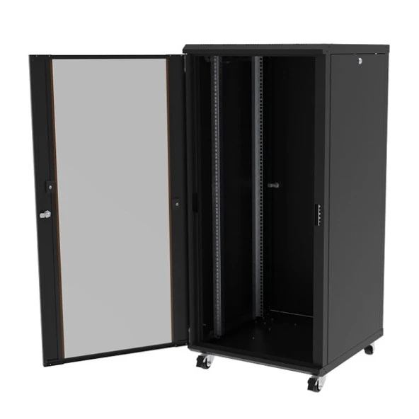 AGER 20U 600x600mm Dikili Tip Siyah Kabinet Agena AG-AN20U6060S1 Cam Kapak - Resim 2