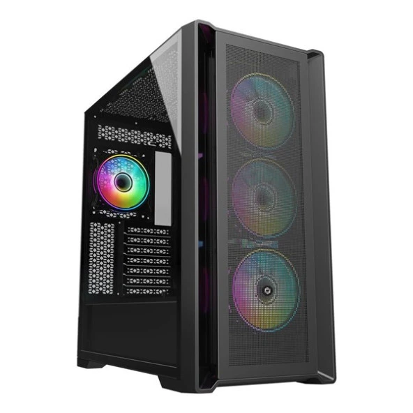 FRISBY 850W 80+ FC-9445G 4-RGB FANLI GAMING MID-TOWER PC KASASI - Resim 2