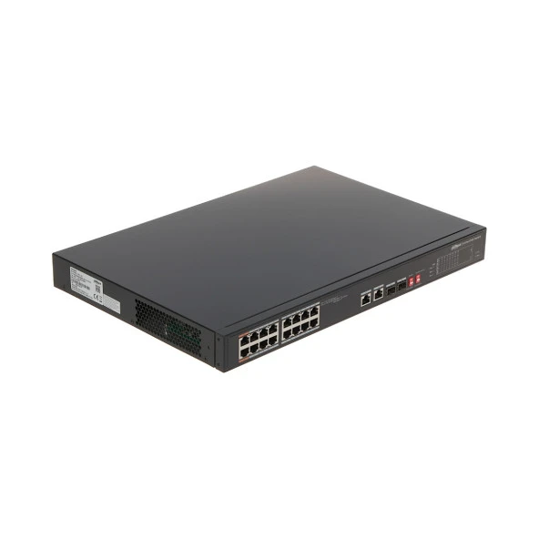 DAHUA 16port 135w FULL PoE PFS3218-16ET-135 10/100 2X UPLINK-2X SFP Yönetilemez Switch ürün görseli