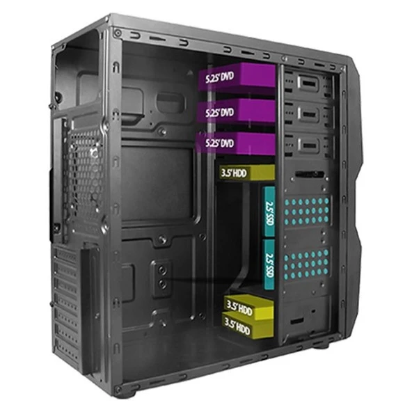 VENTO 500W TA-K61 Standart Mid-Tower PC Kasası - Resim 2