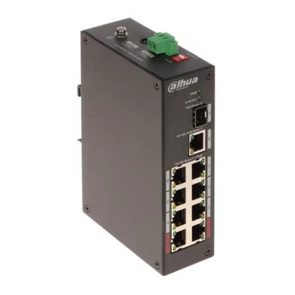 DAHUA 8port 90w FULL PoE PFS3110-8ET-96-V2 10/100 1GE Uplink 1x-SFP Endüstriyel Switch