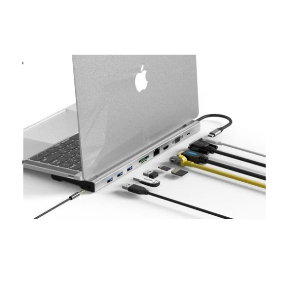 CODEGEN CDG-CNV80 10 port Notebook Port Çoklayıcı Macbook Uyumlu - Resim 4