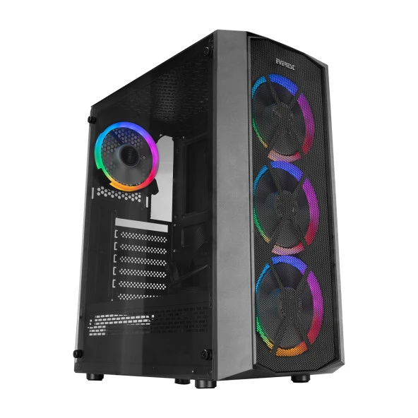EVEREST FLAT MESH 4X RGB FANLI GAMING MID-TOWER PC KASASI