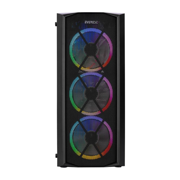 EVEREST FLAT MESH GAMING MID-TOWER PC KASASI - Resim 2