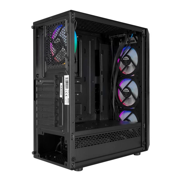 EVEREST FLAT MESH GAMING MID-TOWER PC KASASI - Resim 3