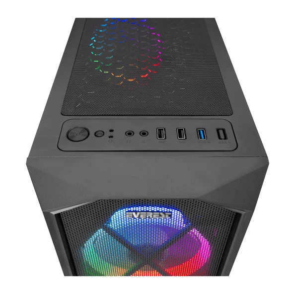EVEREST FLAT MESH GAMING MID-TOWER PC KASASI - Resim 5