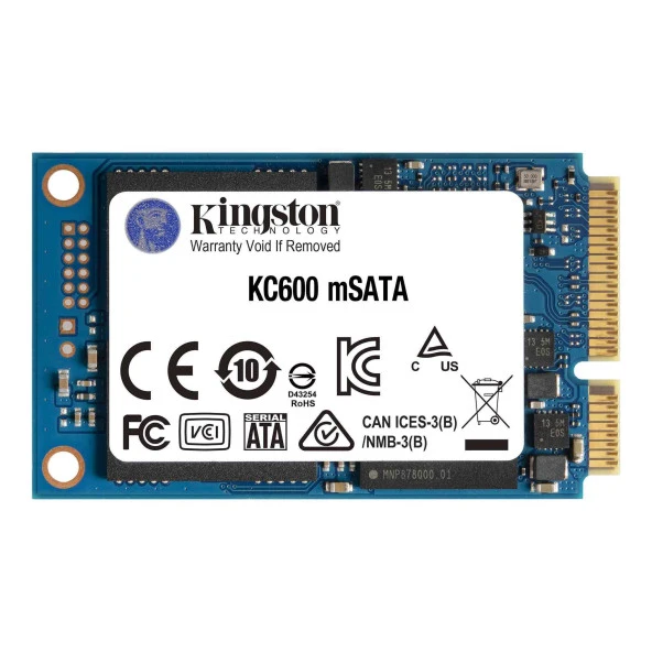 KINGSTON 256GB KC600 SKC600MS/256G 550-500MB/s mSATA DİSK