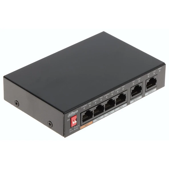 DAHUA 6port 60w 4port PoE PFS3006-4ET-60-V2 10/100 Yönetilemez Switch