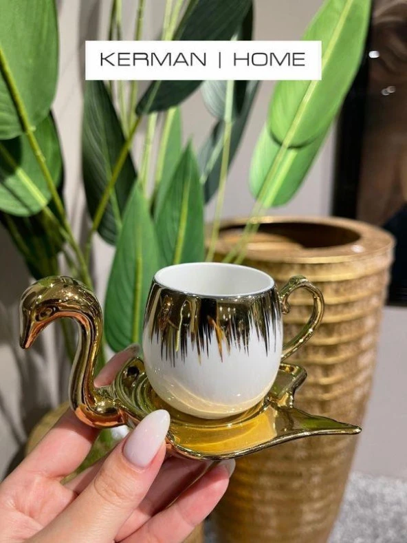 Sembol White Swan 6 lı Kahve Fincanı Takımı PUREBONE-209 - 5
