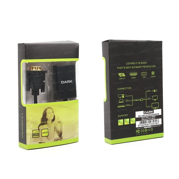 DARK DK-HD-AVGAXHDMI2 VGA-HDMI Dönüştürücü Sesli - Resim 7