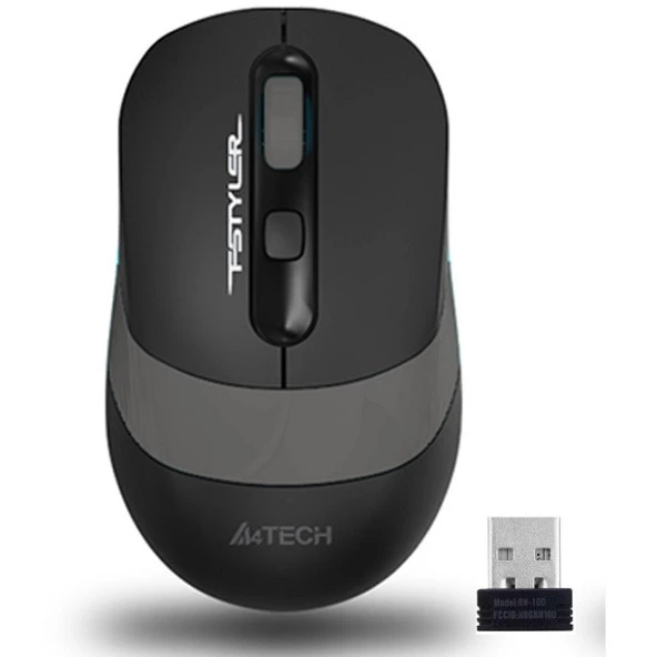 A4 TECH FG10S Kablosuz Sessiz 2000dpi Optic Siyah/Gri Mouse ürün görseli