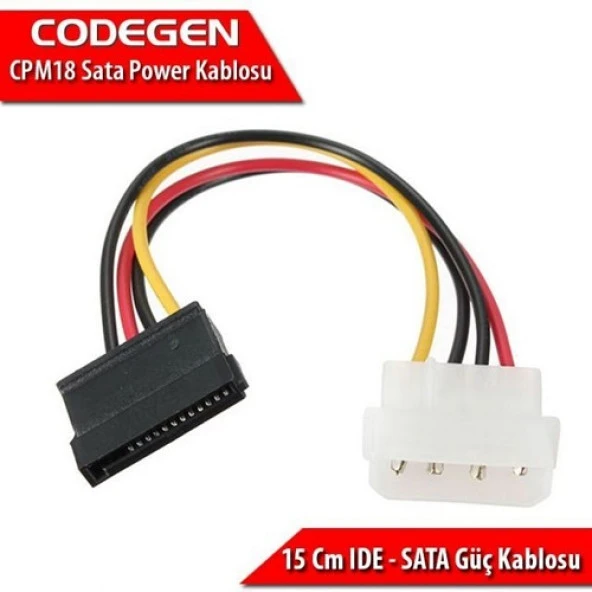 CODEGEN CPM18 HDD (Harddisk) Sata Power Kablosu 10lu paket