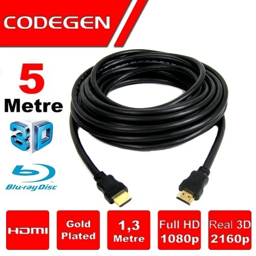 CODEGEN CPS50 5metre HDMI Görüntü Kablosu 3D Gold 1.4v 2K ürün görseli