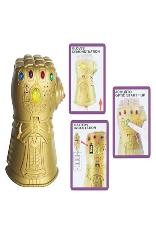 Kids Avengers Hero Attack Kutulu Thanos Eldiven Figür Wl5024 - 2