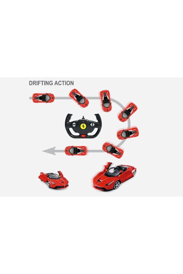 La Ferrari Aperta 1:14 Drift özellikli Uzaktan Kumandalı Işıklı orijinal lisanslı model araba - 3