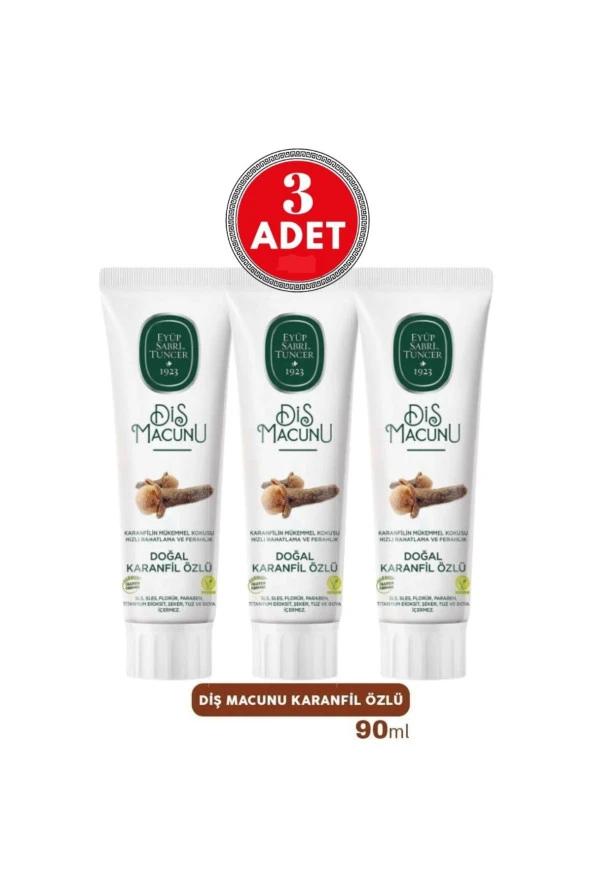 Eyüp Sabri Tuncer EYÜP SABRİ TUNCER KARANFİL ÖZLÜ DİŞ MACUNU 3x90 ML.(3 ADET)