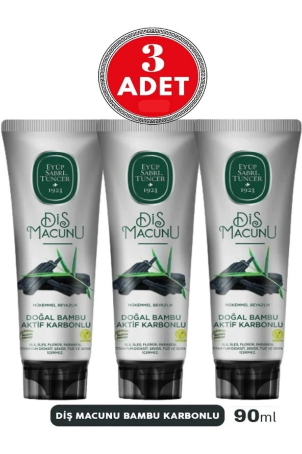 Eyüp Sabri Tuncer EYÜP SABRİ TUNCER BAMBU KARBONLU DİŞ MACUNU 3x90 ML.(3 ADET)