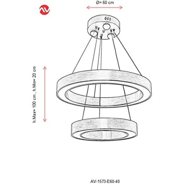 Avonni 1573 Modern Avize, 125 w, Eskitme - 2