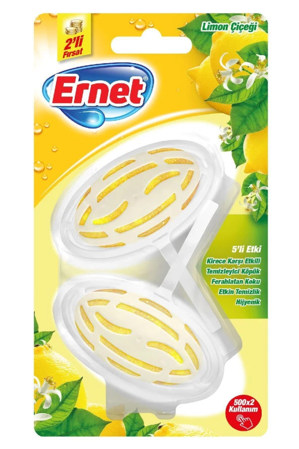 Ernet Süper Klozet Blok Limon Çiçeği 2'li 40 gr