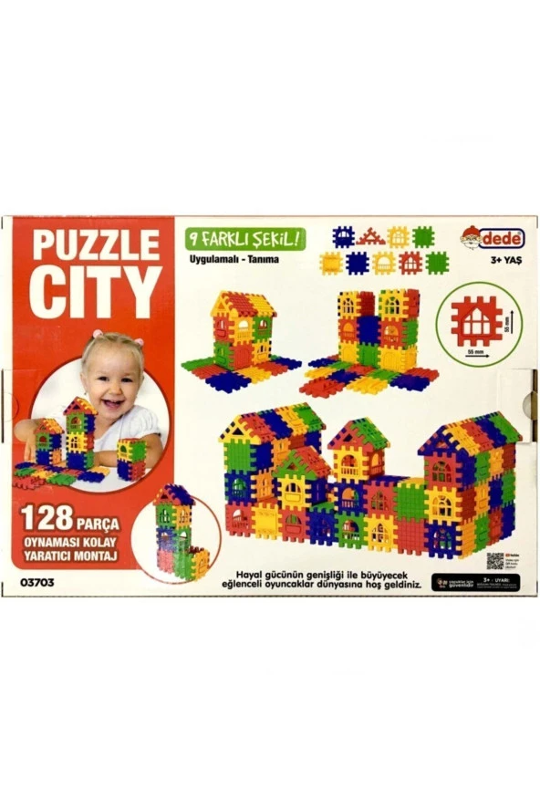 Puzzle City 3d Yapı Ve Tasarım Blokları 128 Parça - 6