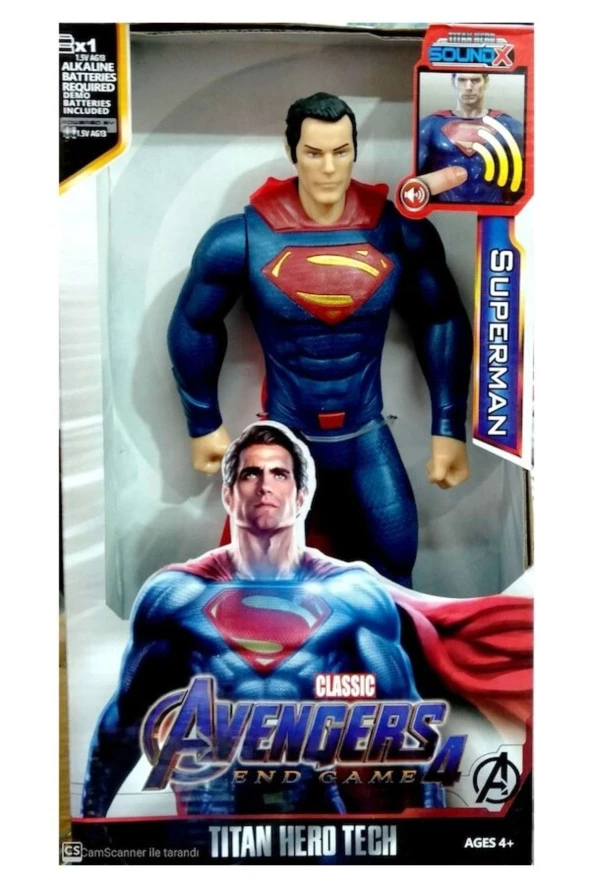 Avengers Süperman Oyuncak Karakter Sesli Işıklı 30 Cm ürün görseli 1