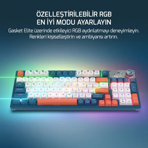 Gamepower Gasket Elite X RGB Wireless/Bluetooth/Kablolu Mekanik Hot-Swap Yağlı Switch Gasket Gaming Klavye - 10