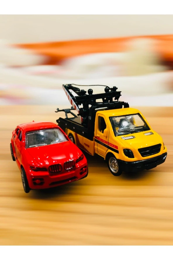 Die Cast Oyuncak Metal Arabalı Çekici Araç ürün görseli 1