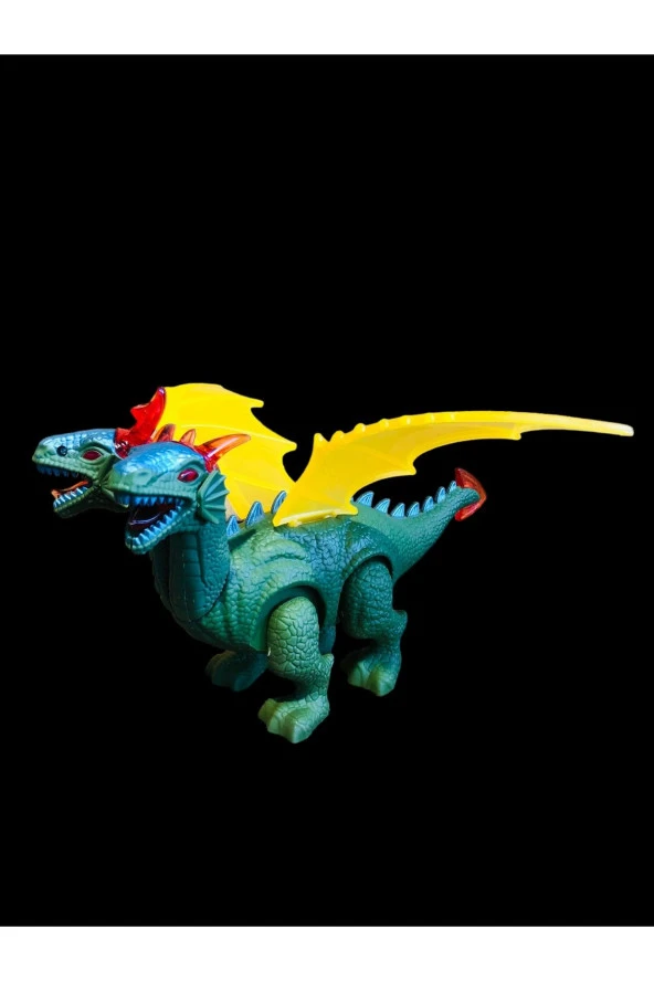 Sesli Işıklı Resimli Hareketli Çift Başlı Dinazor - Resim 7