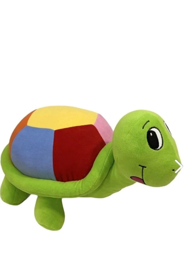Renkli Tosbik Sevimli Dev Boy Kaplumbağa Peluş 70 Cm - 3