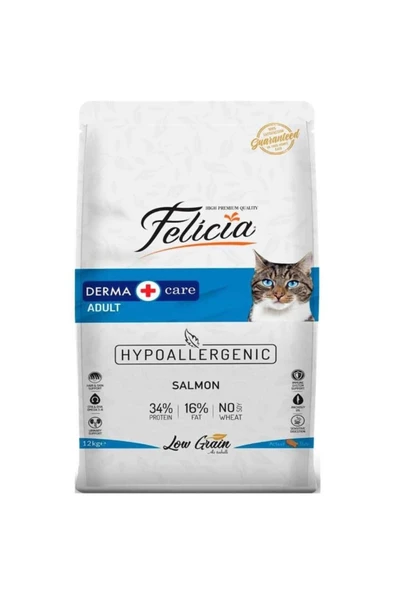Felicia Az Tahıllı 12 Kg Yetişkin Somonlu Hypoallergenic Kedi Maması ürün görseli 1
