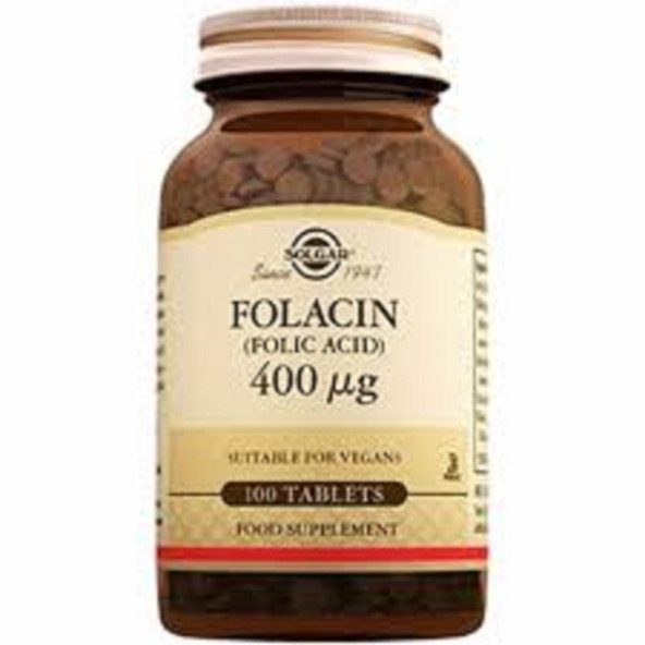 SOLGAR FOLIC ACID (FOLACIN) 400 MCG 100 TAB.