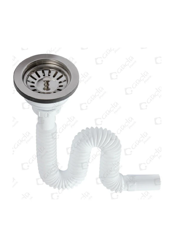 GÜÇLÜ PLASTİK DERİN TEKLİ KÖRÜKLÜ ÇÖPMAK SİFONU 32 GP1506 - 2