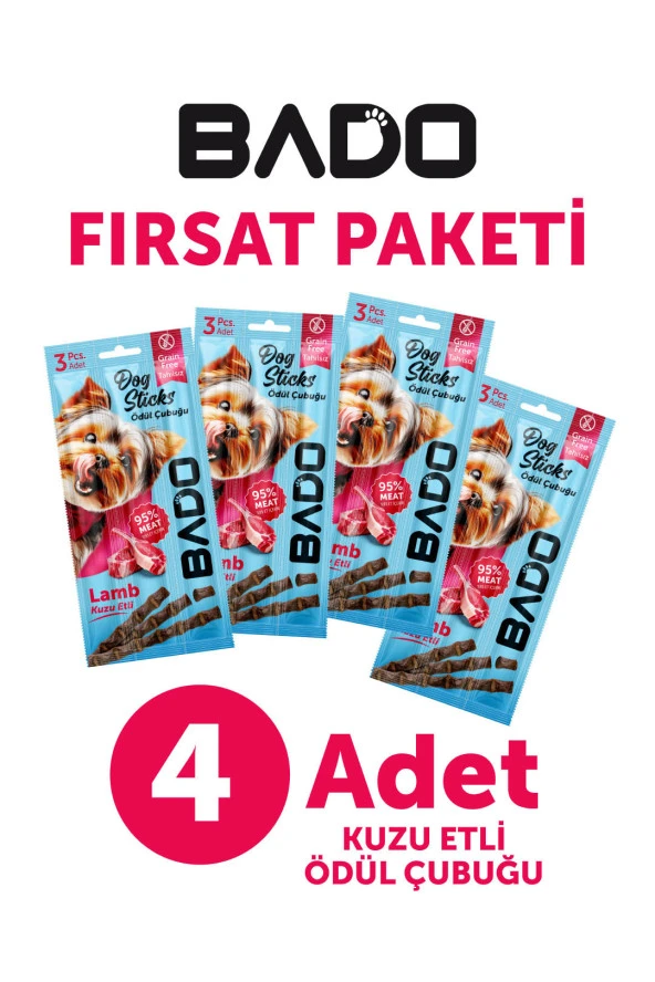 Bado Köpek Ödül Çubuğu Kuzu Etli 3X5gr 4Lü