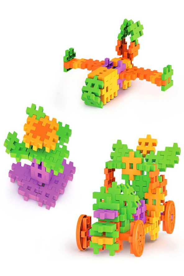 Fun Fun Puzzle Inşa Lego Yapı Bloklar 128 Parça - 6