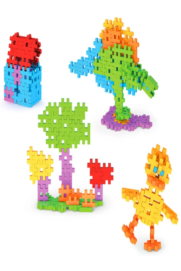 Fun Fun Puzzle Inşa Lego Yapı Bloklar 128 Parça - 7