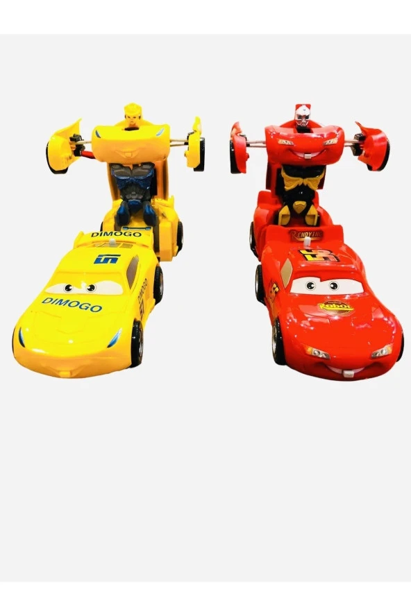 Şimşek Mcqueen Robota Dönüşebilen Araba 2 adet - 2