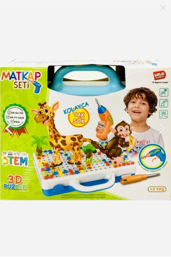 Tamir seti 3d Yaratıcı 340 Parça Matkaplı Tamir Seti