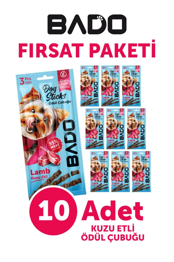 Bado Köpek Ödül Çubuğu Kuzu Etli 3X5gr 10Lu