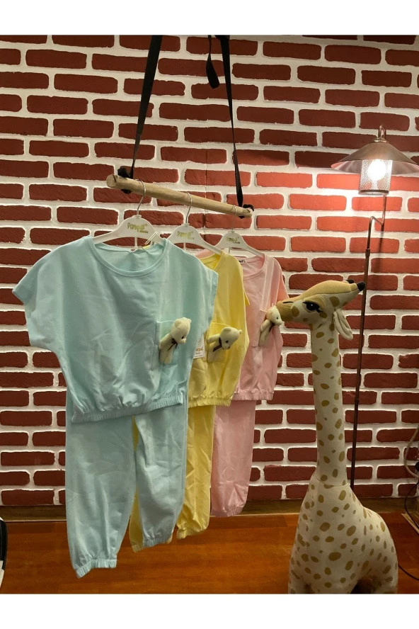 6-7-8-9 Yaş Oyuncak Ayılı Cepli Takım - 2