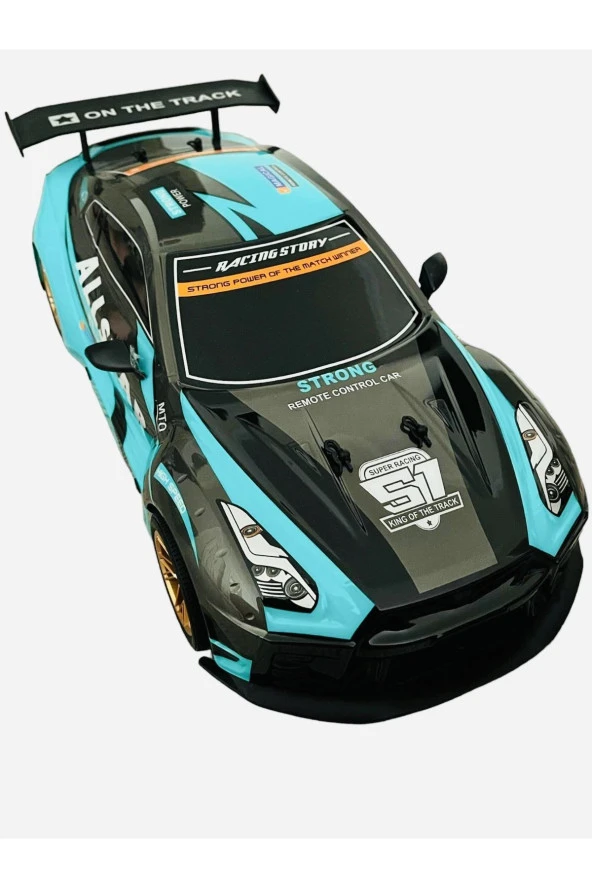 Dev boy Kumandalı Işıklı Drift Atan Hızlı Yarış Arabası 1:10 ölçek - Resim 3