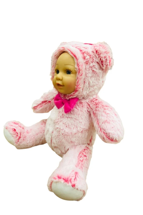Bebek Yüzlü Peluş Ayı 60 Cm Pembe - 2