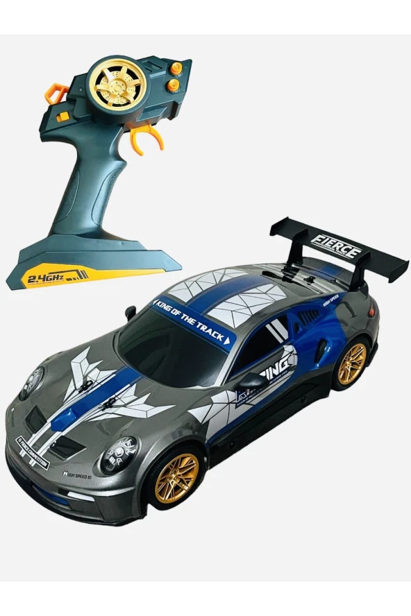 Dev boy Kumandalı Işıklı Drift Atan Hızlı Yarış Arabası 1:10 ölçek - Resim 9