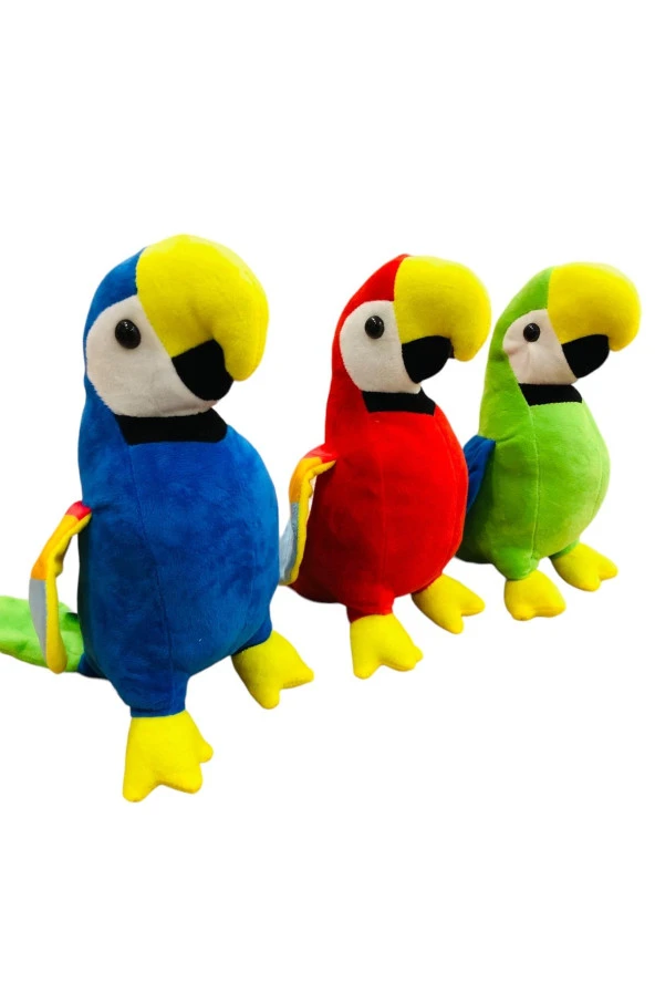 Peluş Oyuncak Papağan 35 cm 3 adet - 1