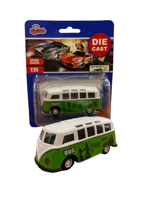 Çek Bırak Metal Minibüs Oyuncak Araba
