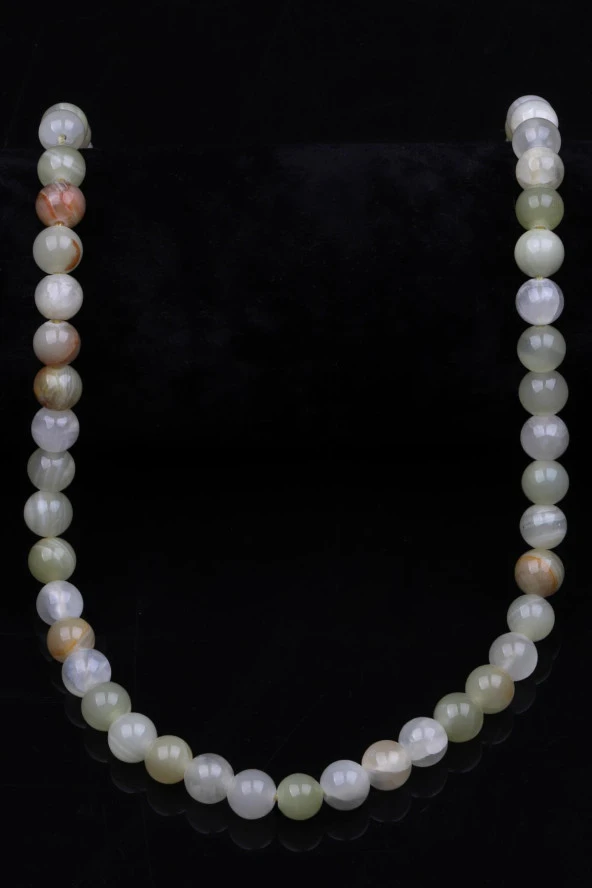 Yeşil Oniks Doğal Taş Dizi 8 mm Küre Kesim - Resim 2